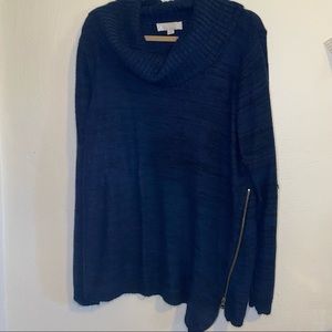 Emily Rose cowl neck bias-cut sweater